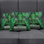 Aotearoa Iwi Ngati Maniapoto Pillow Cover Maori Wharenui House Tribal Pattern