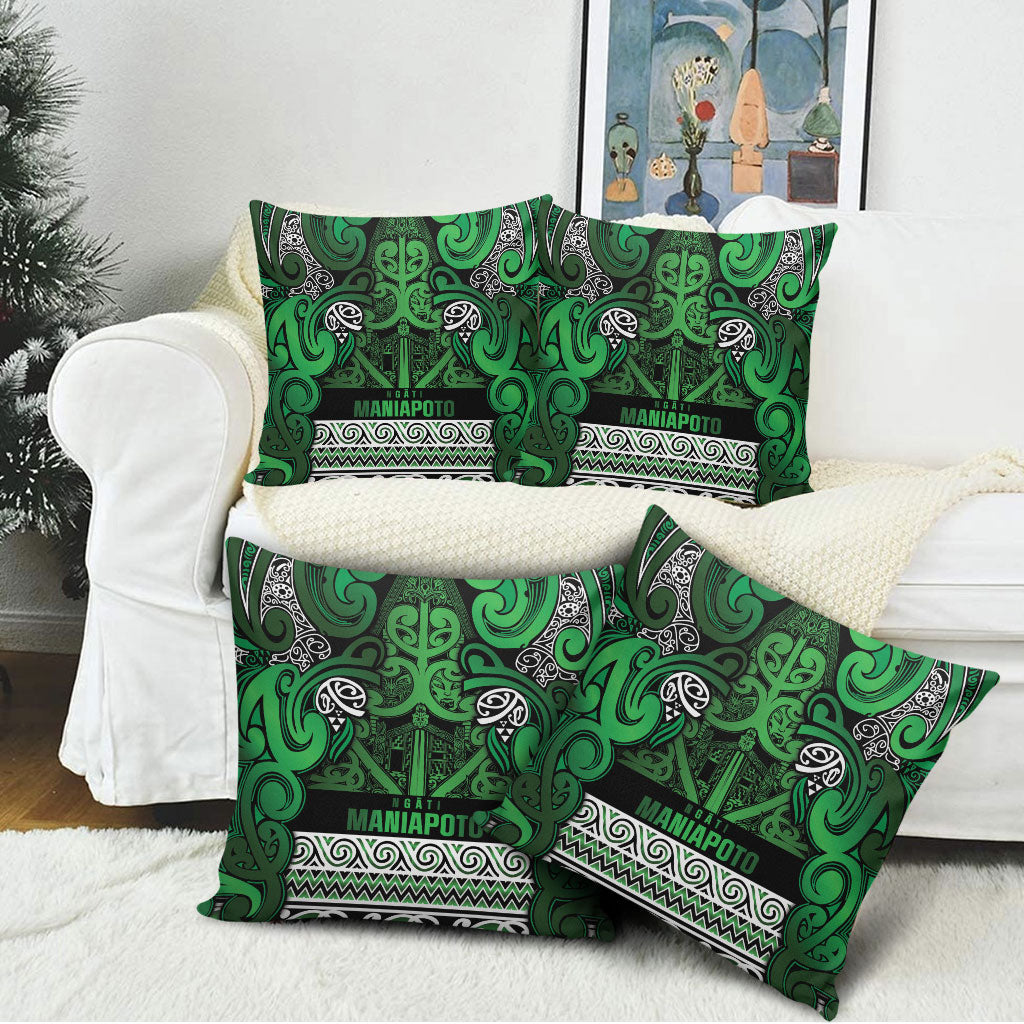 Aotearoa Iwi Ngati Maniapoto Pillow Cover Maori Wharenui House Tribal Pattern