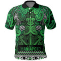 Aotearoa Iwi Ngati Maniapoto Polo Shirt Maori Wharenui House Tribal Pattern