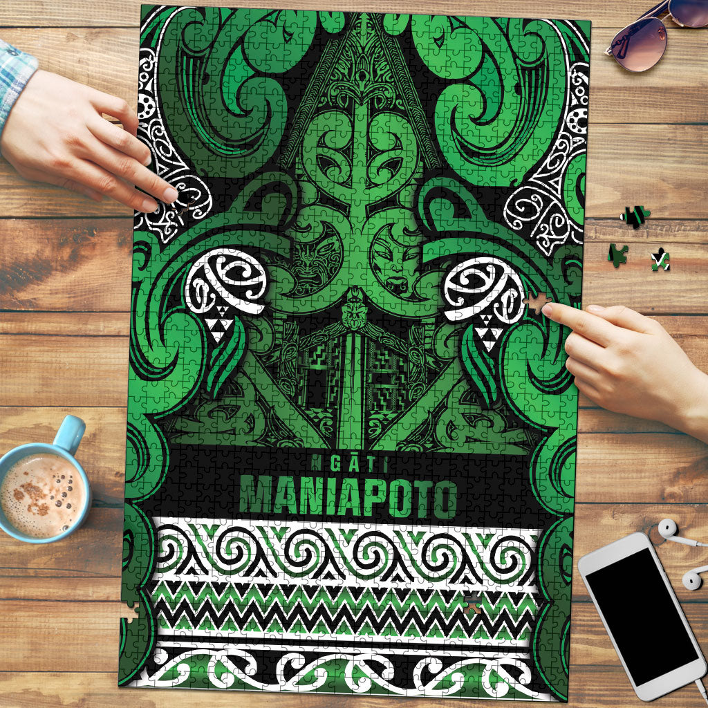 Aotearoa Iwi Ngati Maniapoto Puzzle Maori Wharenui House Tribal Pattern