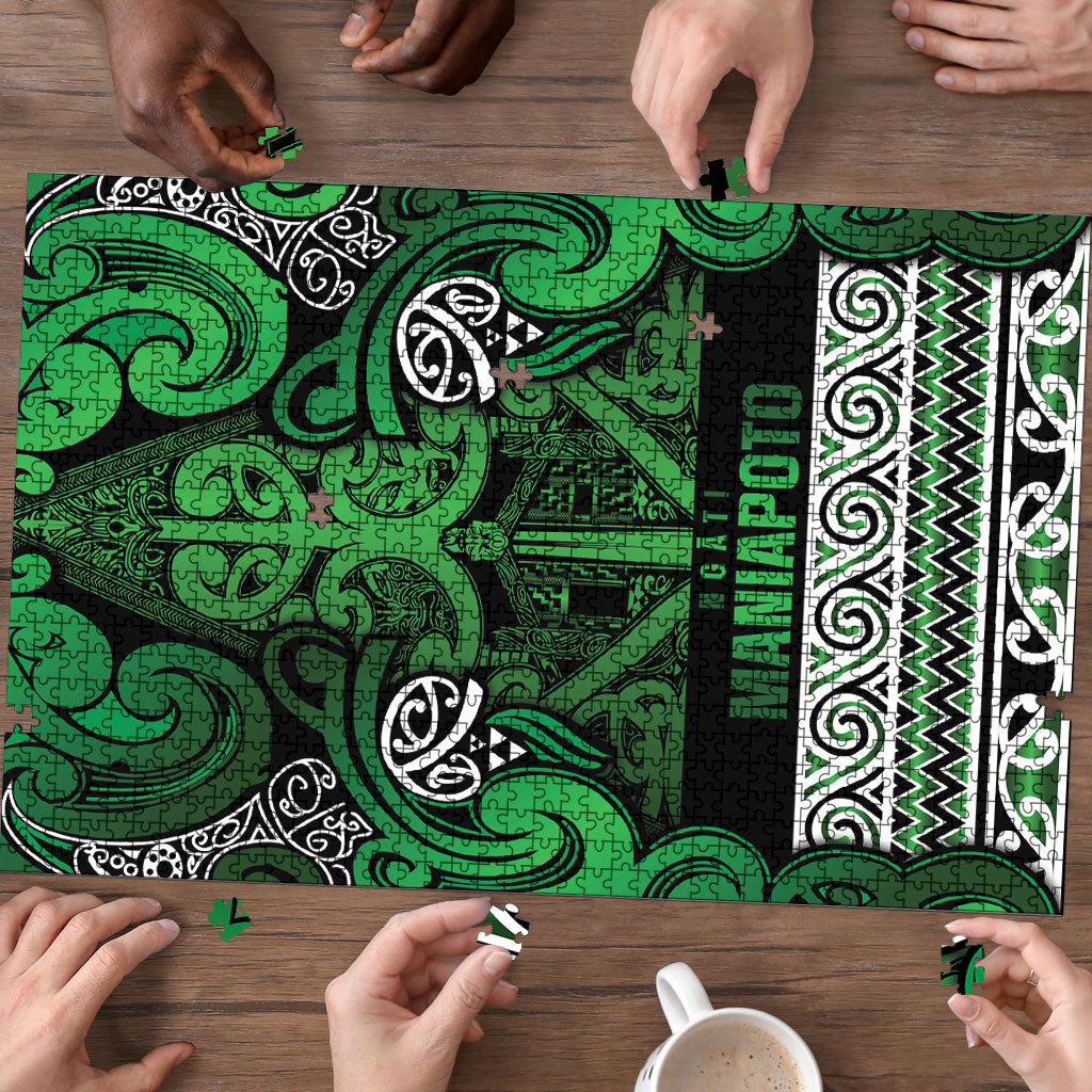 Aotearoa Iwi Ngati Maniapoto Puzzle Maori Wharenui House Tribal Pattern
