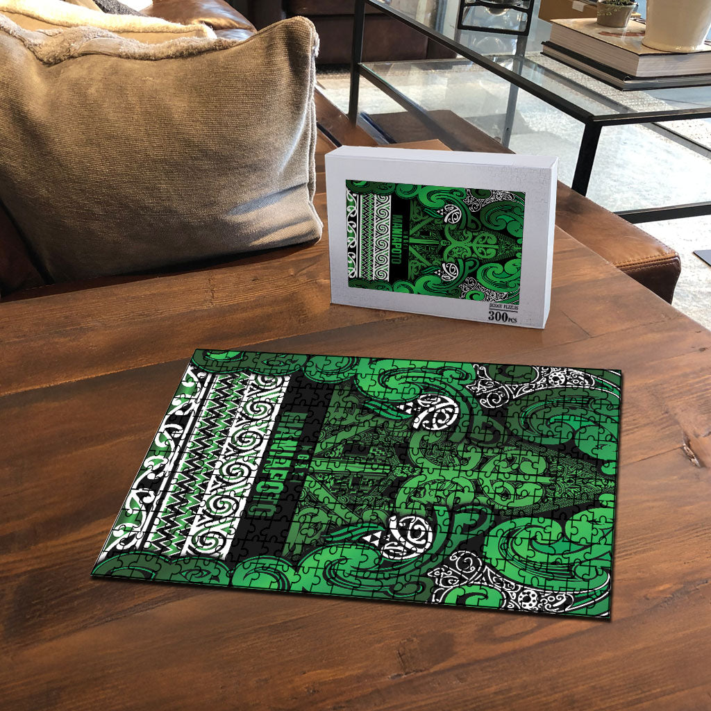 Aotearoa Iwi Ngati Maniapoto Puzzle Maori Wharenui House Tribal Pattern