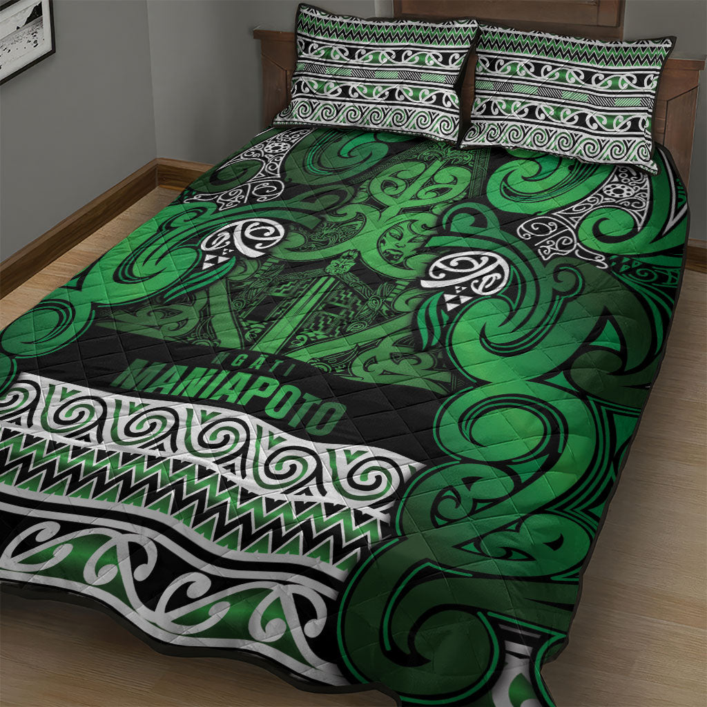 Aotearoa Iwi Ngati Maniapoto Quilt Bed Set Maori Wharenui House Tribal Pattern