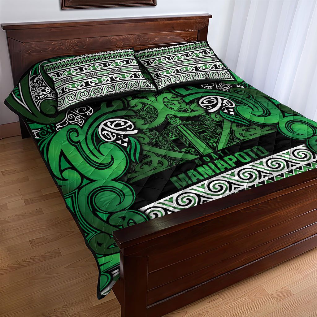 Aotearoa Iwi Ngati Maniapoto Quilt Bed Set Maori Wharenui House Tribal Pattern