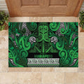Aotearoa Iwi Ngati Maniapoto Rubber Doormat Maori Wharenui House Tribal Pattern