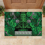 Aotearoa Iwi Ngati Maniapoto Rubber Doormat Maori Wharenui House Tribal Pattern