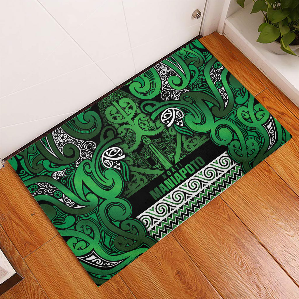 Aotearoa Iwi Ngati Maniapoto Rubber Doormat Maori Wharenui House Tribal Pattern