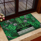 Aotearoa Iwi Ngati Maniapoto Rubber Doormat Maori Wharenui House Tribal Pattern