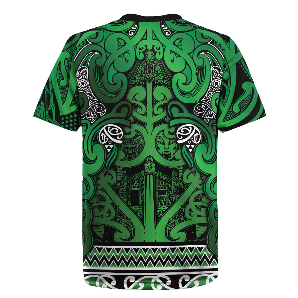 Aotearoa Iwi Ngati Maniapoto Rugby Jersey Maori Wharenui House Tribal Pattern