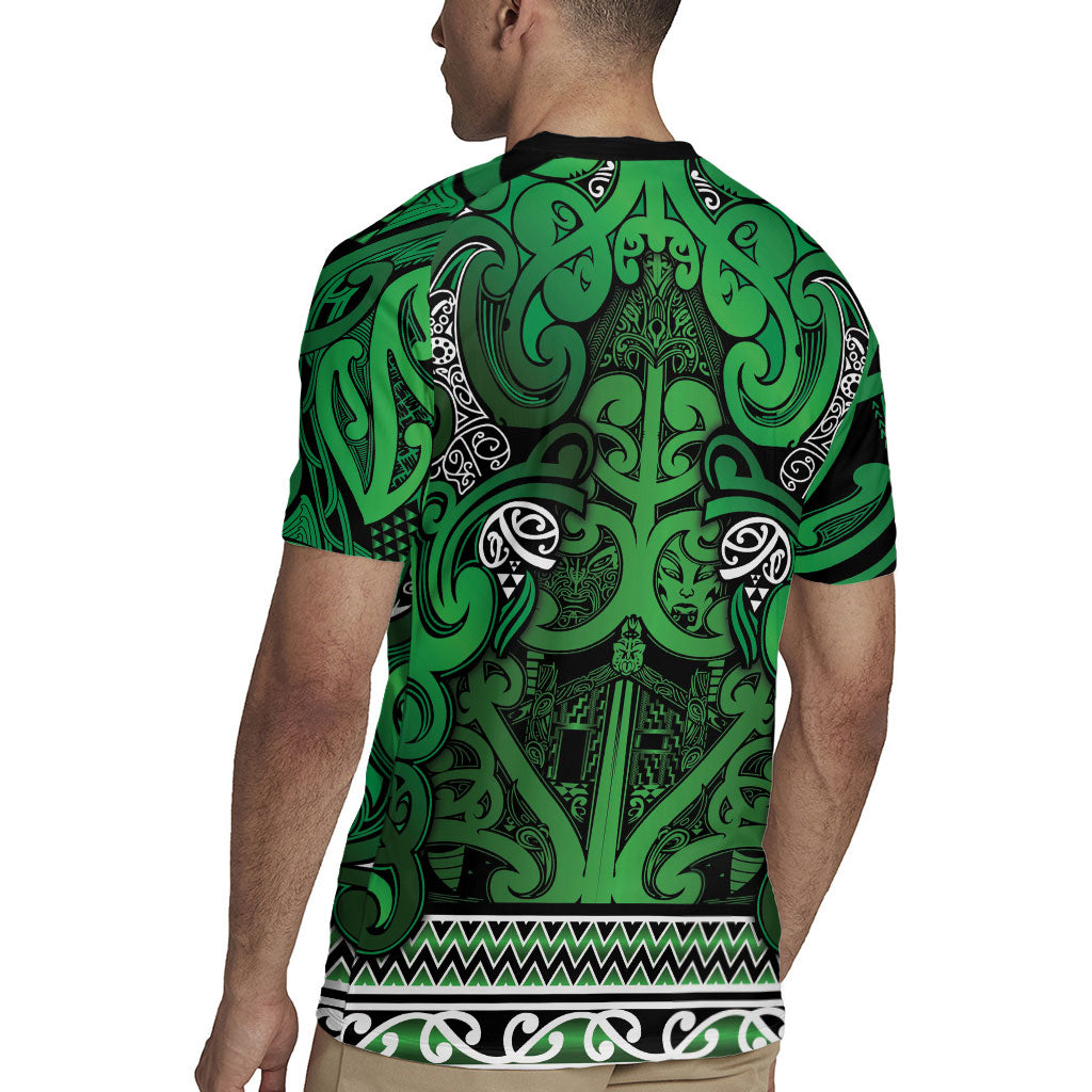 Aotearoa Iwi Ngati Maniapoto Rugby Jersey Maori Wharenui House Tribal Pattern