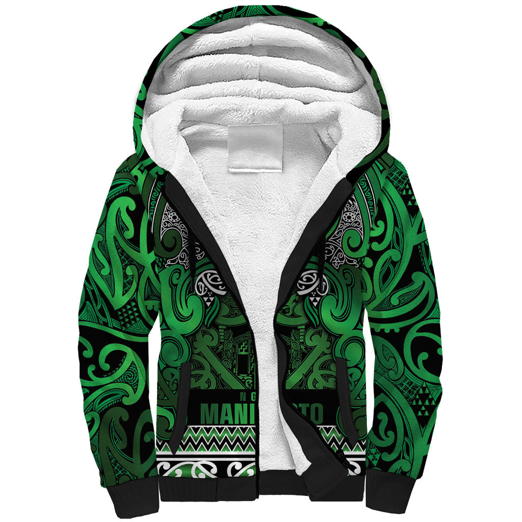 Aotearoa Iwi Ngati Maniapoto Sherpa Hoodie Maori Wharenui House Tribal Pattern
