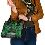 Aotearoa Iwi Ngati Maniapoto Shoulder Handbag Maori Wharenui House Tribal Pattern