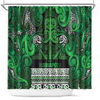 Aotearoa Iwi Ngati Maniapoto Shower Curtain Maori Wharenui House Tribal Pattern