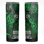 Aotearoa Iwi Ngati Maniapoto Skinny Tumbler Maori Wharenui House Tribal Pattern