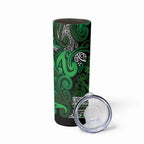 Aotearoa Iwi Ngati Maniapoto Skinny Tumbler Maori Wharenui House Tribal Pattern