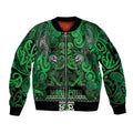 Aotearoa Iwi Ngati Maniapoto Sleeve Zip Bomber Jacket Maori Wharenui House Tribal Pattern