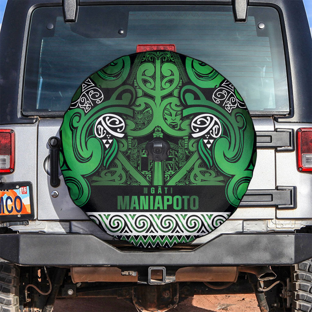 Aotearoa Iwi Ngati Maniapoto Spare Tire Cover Maori Wharenui House Tribal Pattern