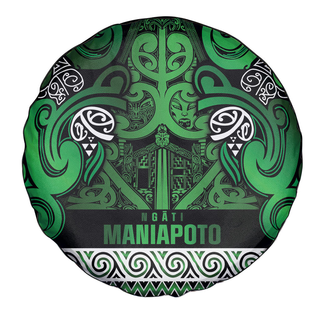 Aotearoa Iwi Ngati Maniapoto Spare Tire Cover Maori Wharenui House Tribal Pattern