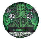 Aotearoa Iwi Ngati Maniapoto Spare Tire Cover Maori Wharenui House Tribal Pattern