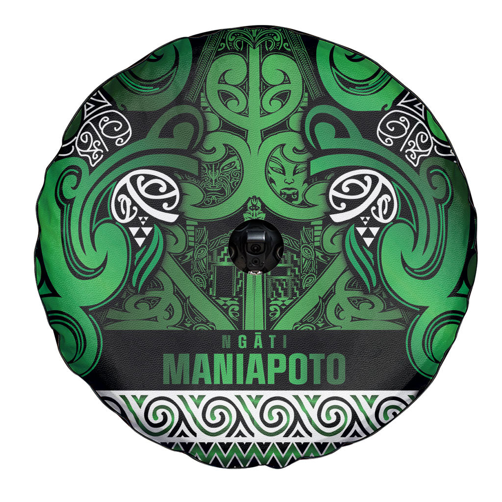 Aotearoa Iwi Ngati Maniapoto Spare Tire Cover Maori Wharenui House Tribal Pattern