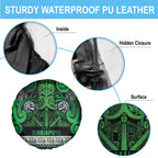 Aotearoa Iwi Ngati Maniapoto Spare Tire Cover Maori Wharenui House Tribal Pattern