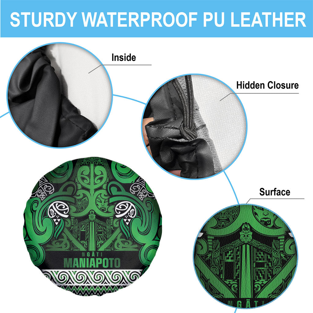 Aotearoa Iwi Ngati Maniapoto Spare Tire Cover Maori Wharenui House Tribal Pattern