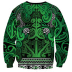 Aotearoa Iwi Ngati Maniapoto Sweatshirt Maori Wharenui House Tribal Pattern