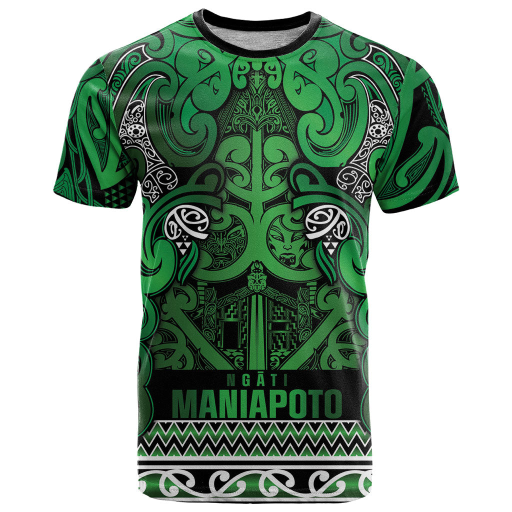 Aotearoa Iwi Ngati Maniapoto T Shirt Maori Wharenui House Tribal Pattern