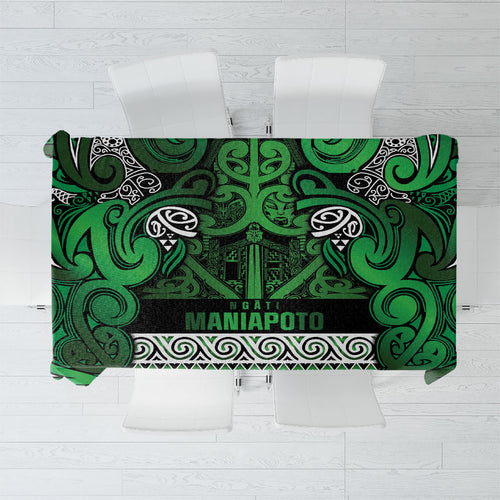 Aotearoa Iwi Ngati Maniapoto Tablecloth Maori Wharenui House Tribal Pattern