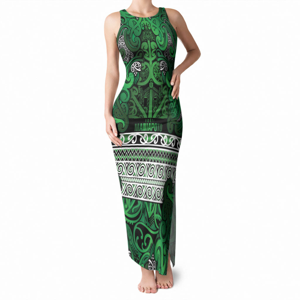 Aotearoa Iwi Ngati Maniapoto Tank Maxi Dress Maori Wharenui House Tribal Pattern
