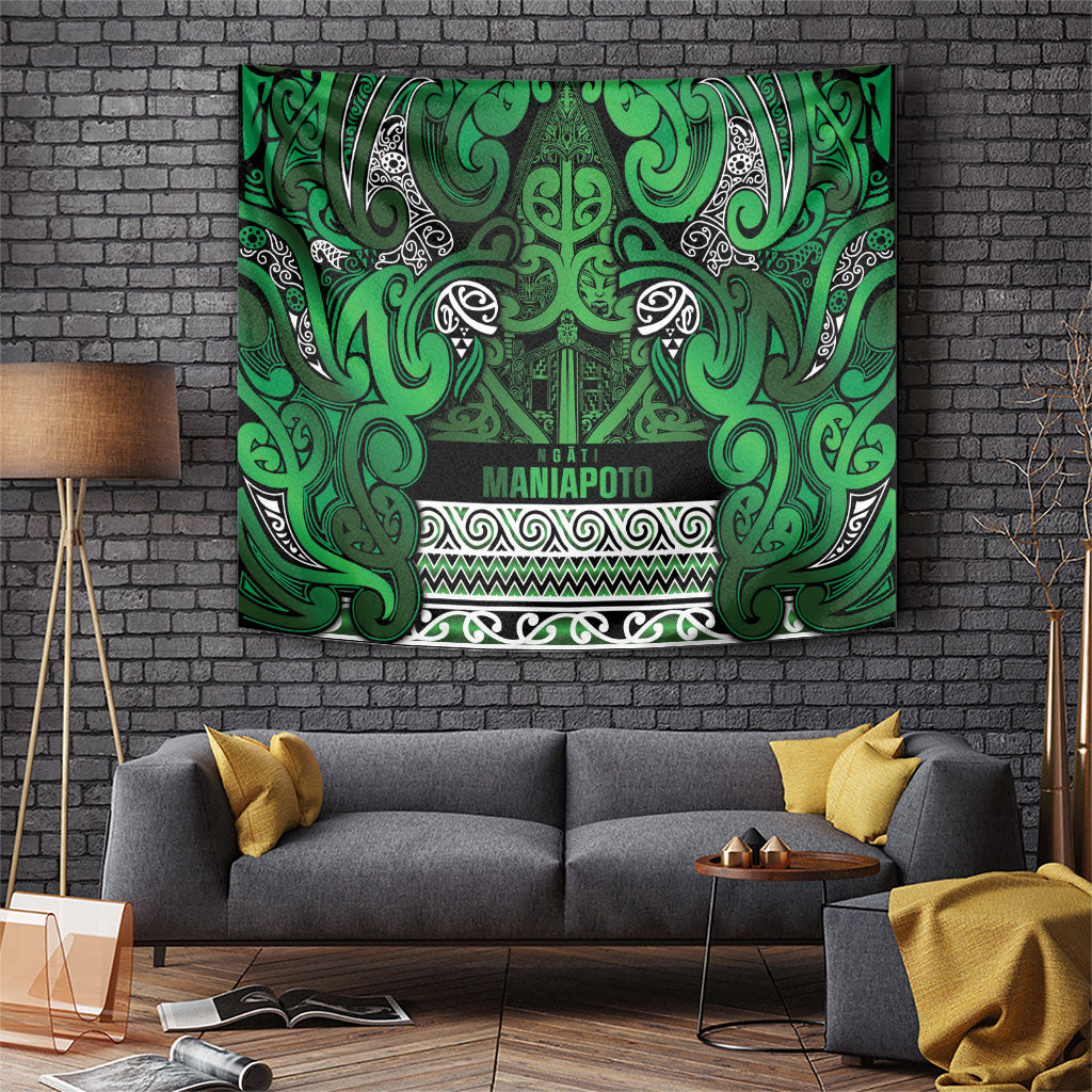 Aotearoa Iwi Ngati Maniapoto Tapestry Maori Wharenui House Tribal Pattern