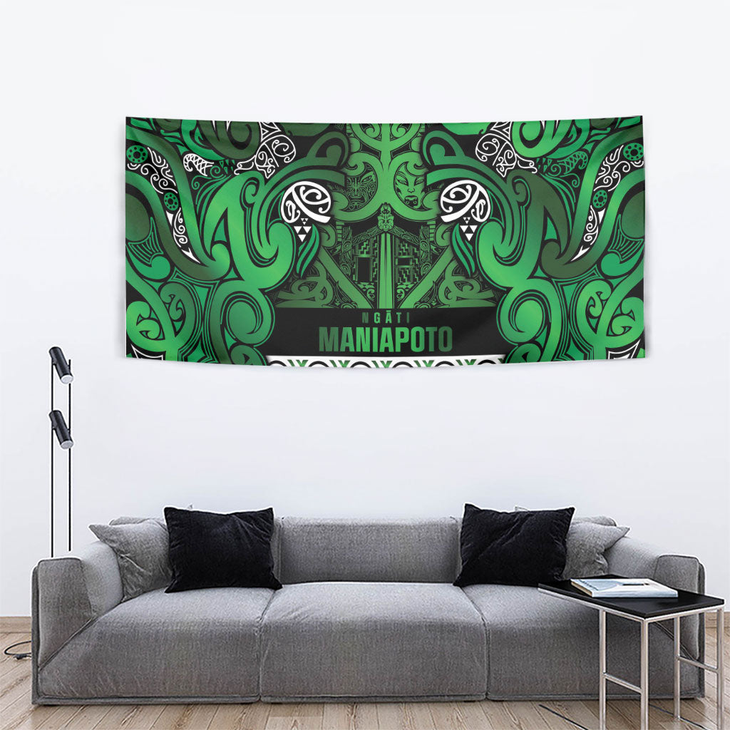 Aotearoa Iwi Ngati Maniapoto Tapestry Maori Wharenui House Tribal Pattern