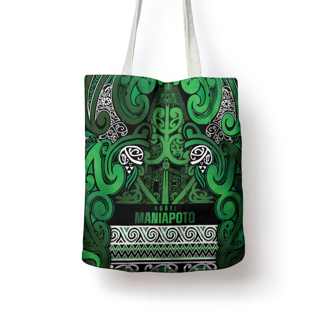 Aotearoa Iwi Ngati Maniapoto Tote Bag Maori Wharenui House Tribal Pattern