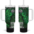 Aotearoa Iwi Ngati Maniapoto Tumbler With Handle Maori Wharenui House Tribal Pattern