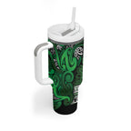 Aotearoa Iwi Ngati Maniapoto Tumbler With Handle Maori Wharenui House Tribal Pattern