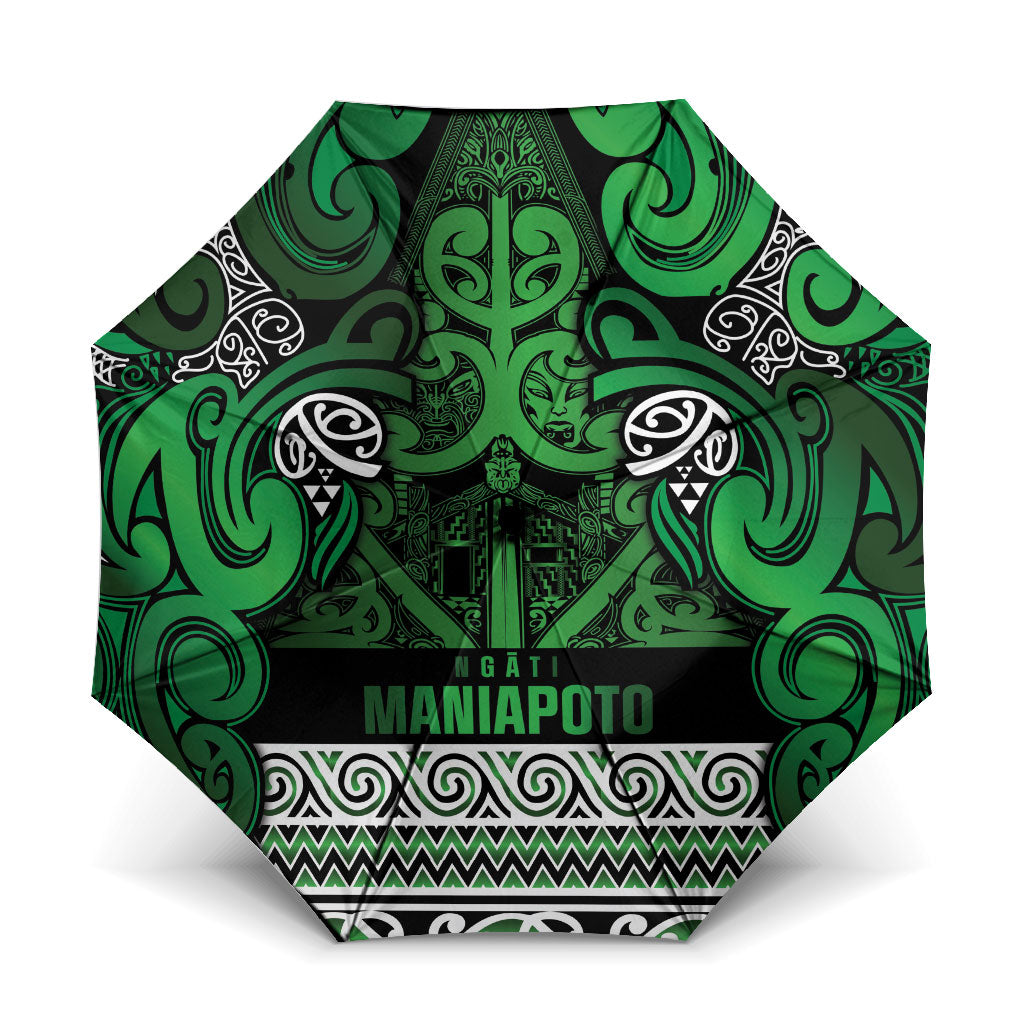 Aotearoa Iwi Ngati Maniapoto Umbrella Maori Wharenui House Tribal Pattern