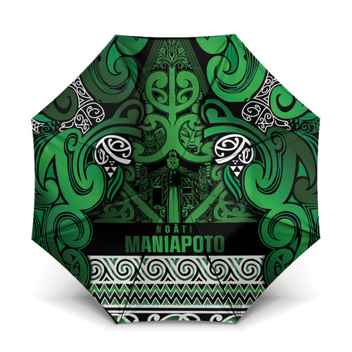 Aotearoa Iwi Ngati Maniapoto Umbrella Maori Wharenui House Tribal Pattern