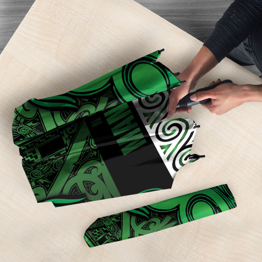 Aotearoa Iwi Ngati Maniapoto Umbrella Maori Wharenui House Tribal Pattern