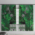 Aotearoa Iwi Ngati Maniapoto Window Curtain Maori Wharenui House Tribal Pattern