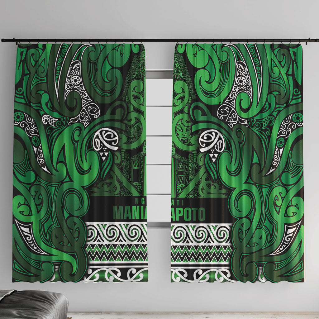 Aotearoa Iwi Ngati Maniapoto Window Curtain Maori Wharenui House Tribal Pattern