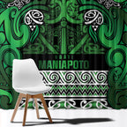 Aotearoa Iwi Ngati Maniapoto Window Curtain Maori Wharenui House Tribal Pattern