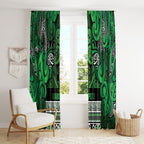 Aotearoa Iwi Ngati Maniapoto Window Curtain Maori Wharenui House Tribal Pattern