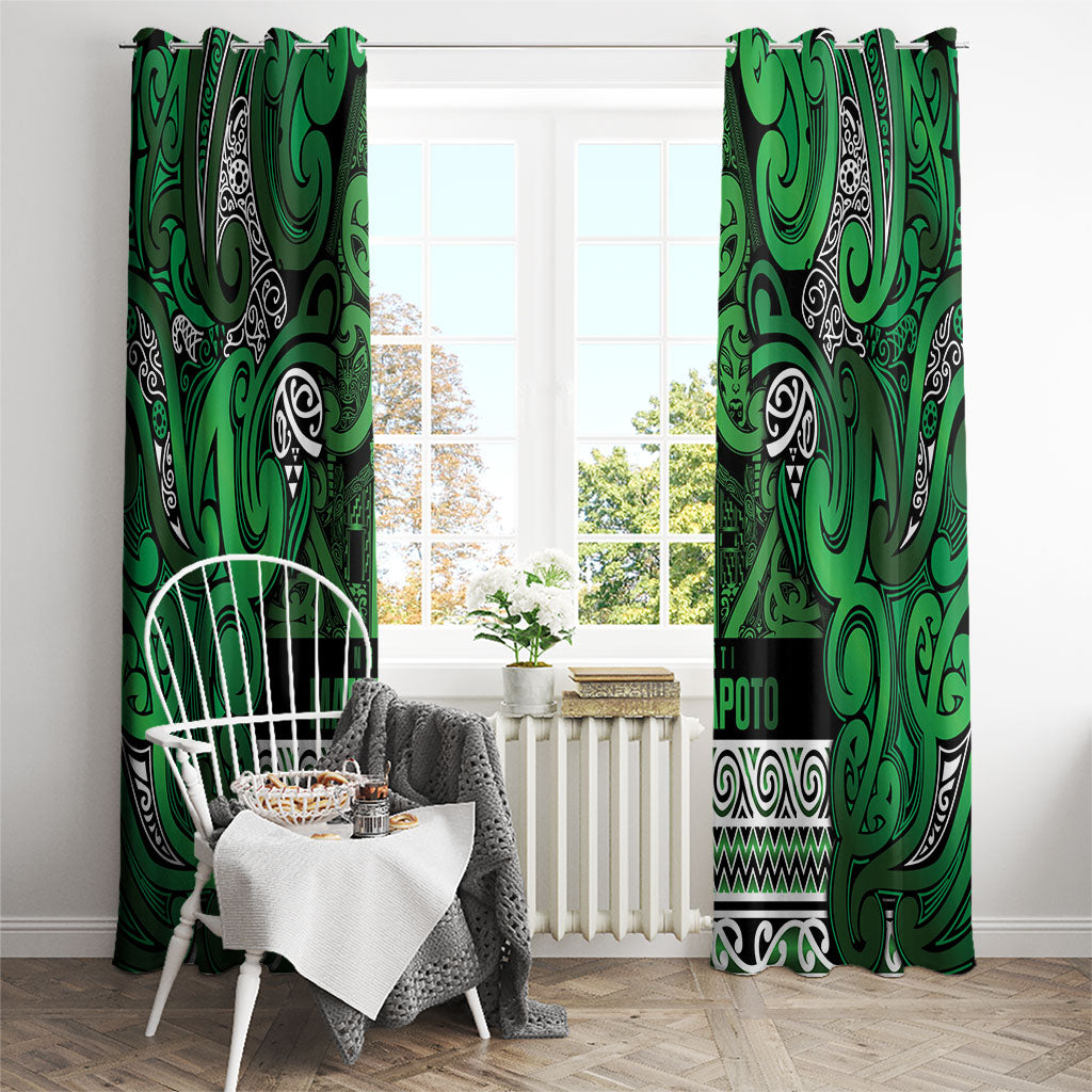 Aotearoa Iwi Ngati Maniapoto Window Curtain Maori Wharenui House Tribal Pattern