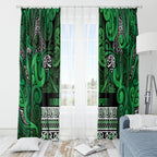 Aotearoa Iwi Ngati Maniapoto Window Curtain Maori Wharenui House Tribal Pattern