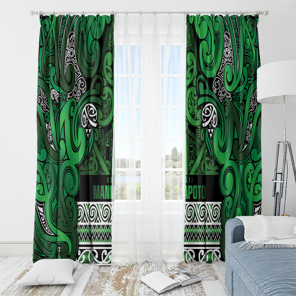 Aotearoa Iwi Ngati Maniapoto Window Curtain Maori Wharenui House Tribal Pattern