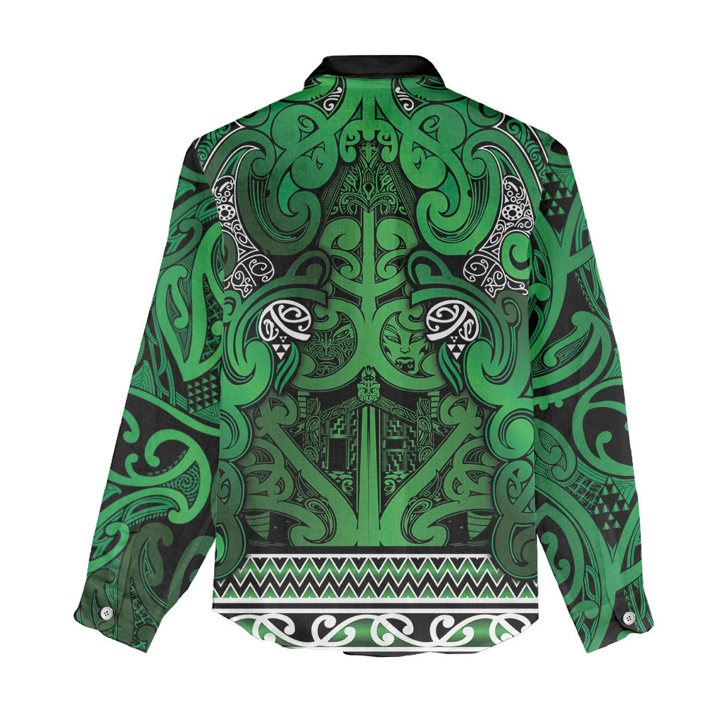 Aotearoa Iwi Ngati Maniapoto Women Casual Shirt Maori Wharenui House Tribal Pattern