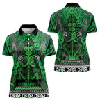 Aotearoa Iwi Ngati Maniapoto Women Polo Shirt Maori Wharenui House Tribal Pattern