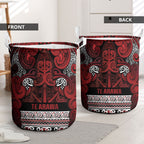 Aotearoa Iwi Te Arawa Laundry Basket Maori Wharenui House Tribal Pattern