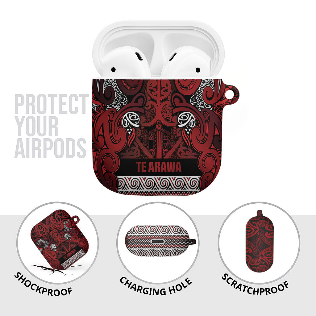 Aotearoa Iwi Te Arawa AirPods Case Maori Wharenui House Tribal Pattern