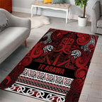 Aotearoa Iwi Te Arawa Area Rug Maori Wharenui House Tribal Pattern